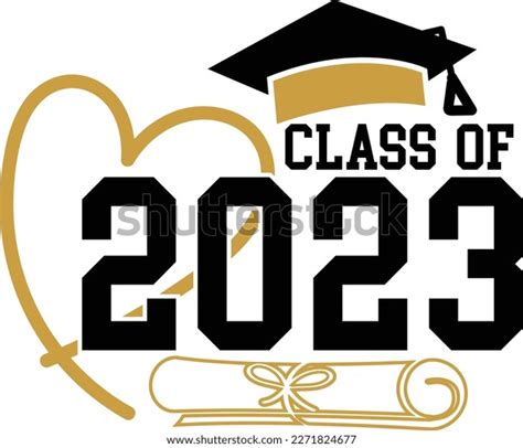 Class 2023 Graduation Cap Svg Template Stock Vector Royalty Free