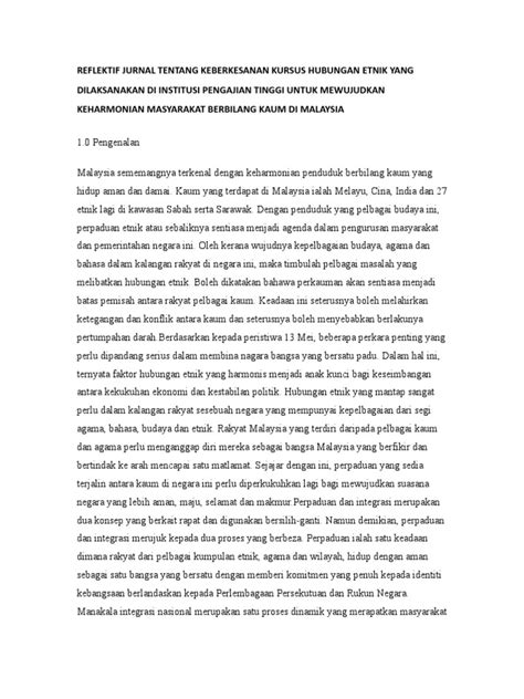 1 / 18 terbitan : Jurnal Hubungan Etnik Di Malaysia Pdf