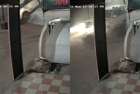 On Camera Speeding Suv Flips Mows Down Pedestrian In Ups Meerut Caught On Cctv