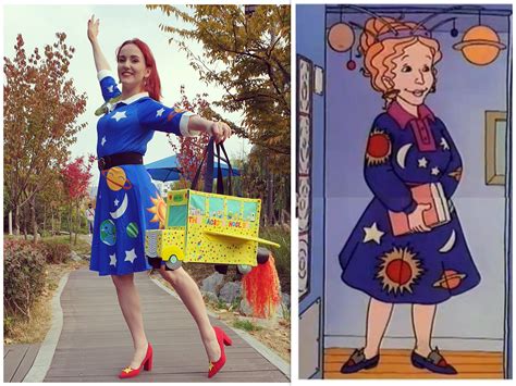 My Mrs Frizzle Costume Complete With Liz The Lizard And A Rocket Ship Bus With Moving Wings