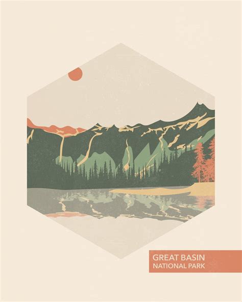 Travel Poster Great Basin National Park Poster Hiking Etsy Posters