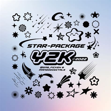 Y2k Vektor Star Mega Paket Illustrator Design Bekleidung Etsy New Zealand