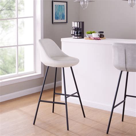 Better Homes And Gardens Modern Faux Leather Bar Stool White