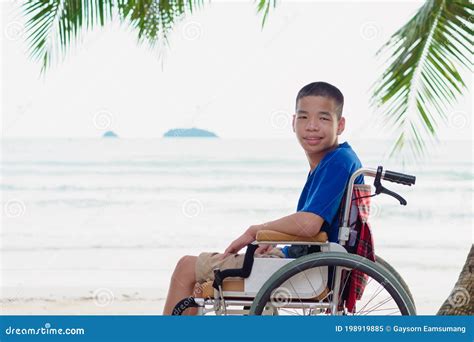 Lifestyle Of Happy Disabled Kid Concept Stock Image Image Of Nature