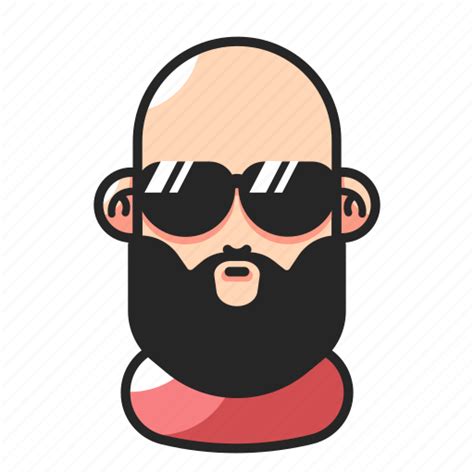Avatar Bald Beard Man Icon