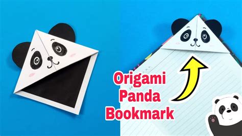 Diy Panda Bookmark Origami How To Make A Bookmark With Paper Easy