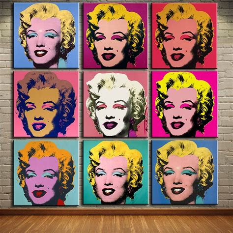 Free Shipping Buy Best Dp Artisan Andy Warhol 9pcs Marilyn Monroe Wall