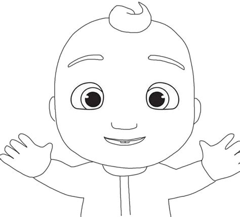Yoyo has white skin with orange hair with 3 pigtails. Cocomelon Coloring Pages - Free Printable Coloring Pages for Kids