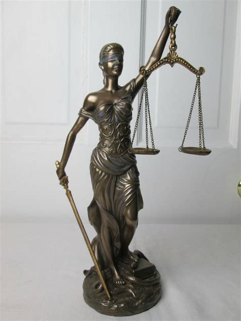 Lady Scales Of Justice Lawyer Firm Attorney Statue Office Desk