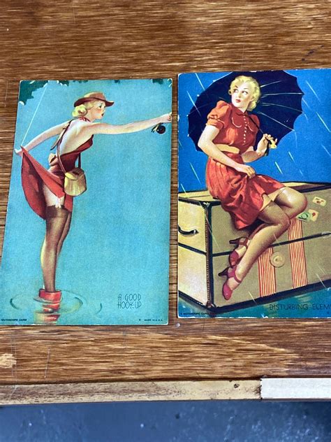 Vintage Pin Up Postcards Set Of 6 Pin Up Cards Retro Pin Up Etsy