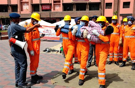 Ndrf Personnel Conduct Mock Earthquake Rescue Drill