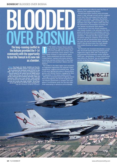 Aviation Specials Magazine F 14 Bombcat Back Issue