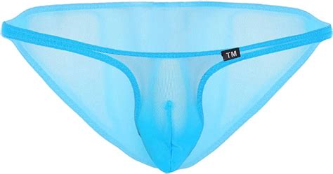 Men Msemis See Underwear Breathable Briefs Bikini Thong G String Pouch