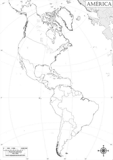 Mapa De America Para Colorear Con Nombres Imagui Kulturaupice
