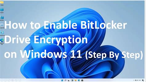 How To Enable Bitlocker Drive Encryption On Windows Youtube