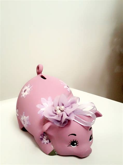 Piggy Bankpersonalized Piggy Bankpurple Piggy Bankbaby Etsy