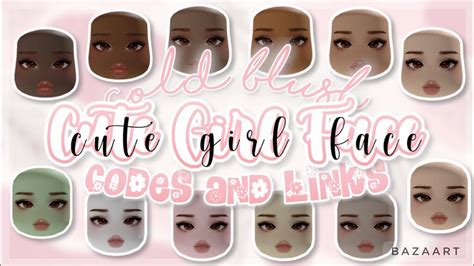 Cold Blushy Cute Girl Face Masks All Heads And Skin Tones Roblox