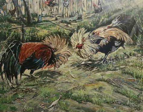 Maybe you would like to learn more about one of these? Rooster Fight Painting by Denis Orellana