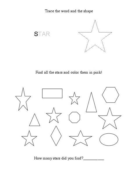 6 Best Images of Printable Preschool Worksheets Star Tracing - Stars