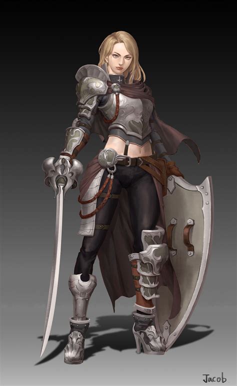 Artstation Woman Knight Jacob Cho Female Knight Warrior Concept