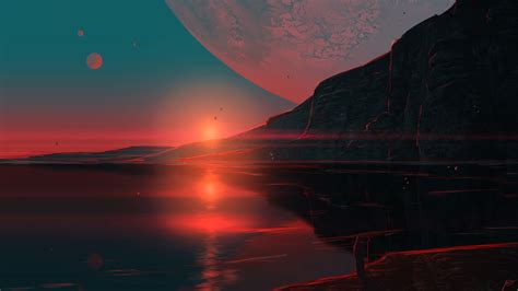 1366x768 Another Planet Sunset 1366x768 Resolution