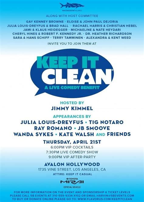 Keep It Clean A Live Comedy Benefit Waterkeeper