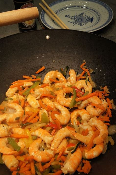 Crevettes sautées sauce soja pour lannée du Dragon
