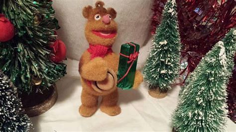 Fozzie Bear Flocked Christmas Tree Ornament Vintage Jim Henson Etsy
