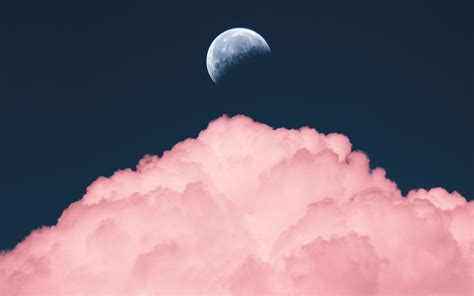 Aesthetic Purple Color Of Moon Macbook Air Wallpaper Download