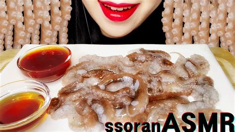 ASMR 꿈틀꿈틀 싱싱한 산낙지 먹방 탕탕이 RAW OCTOPUS ASMR KOREAN MUKBANG EATING