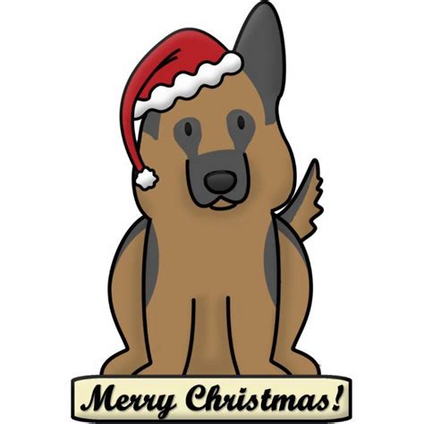 Cartoon German Shepherd Christmas Ornament German