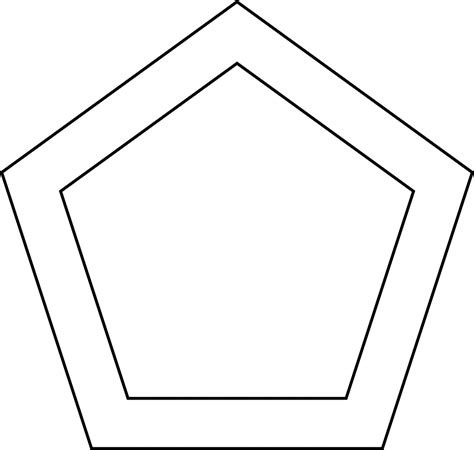 Universe pentagon official fan color: 2 Concentric Pentagons | ClipArt ETC