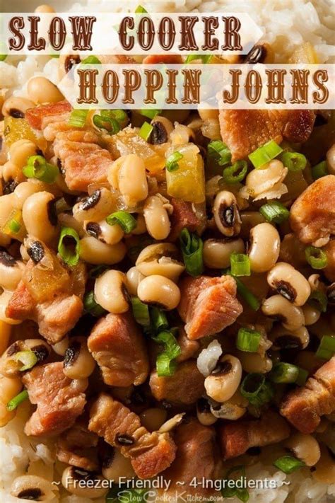 slow cooker hoppin john black eyed peas and ham recipe slow cooking southern recipes soul food