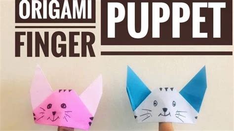 Easy Origami Finger Puppet Cat Easy Paper Crafts Without Glue Youtube