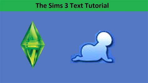 The Sims 3 Text Tutorial Life Stage Baby Youtube