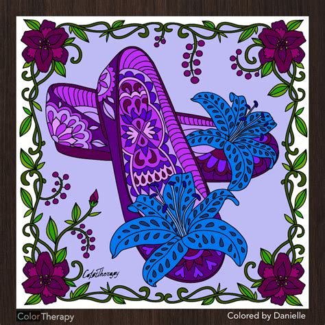 Color therapy is #1 social coloring app for relaxation and mindfulness with millions of addicted coloring artists! I colored this myself using Color Therapy App. It was so ...