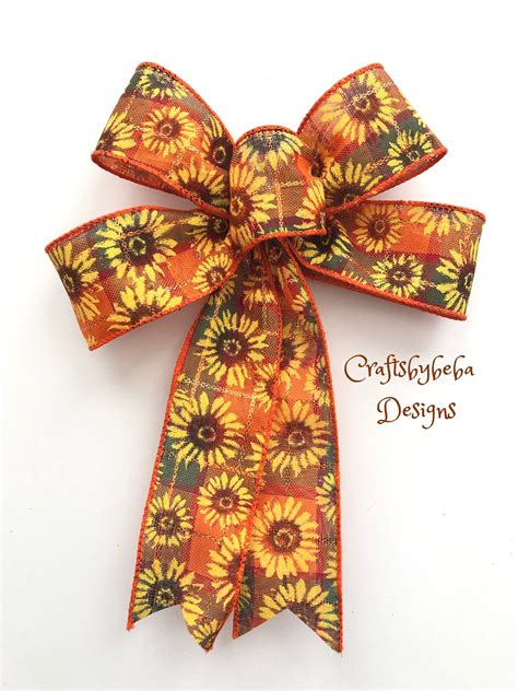 Sunflower Decorative Bows / Set of 8 bows / Yellow and Orange | Etsy | Orange decor, Decorative ...