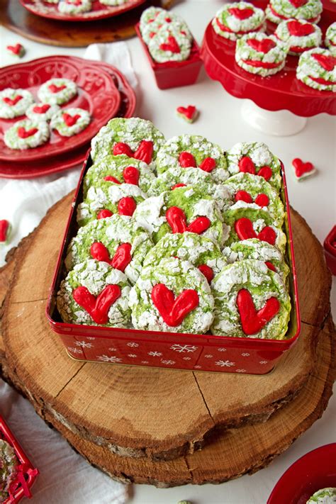 Cookies stuck to the pan again? Grinch Cookies Recipe-Lemon Crinkle Cookies | The Bearfoot ...