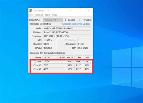 How To Check Cpu Temp Windows 10 2 Methods