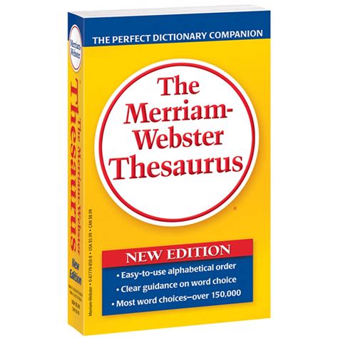 The Merriam Webster Thesaurus 1st Edition Mw 8508 Merriam Webster