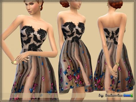 The Sims Resource Butterfly Dress By Bukovka Sims 4 Downloads