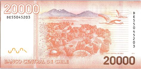 Banknote Chile 20000 Pesos Don Andres Bello 2015 Unc P165f