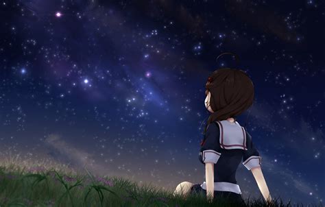 Photo Wallpaper The Sky Night Stars Anime Art Anime
