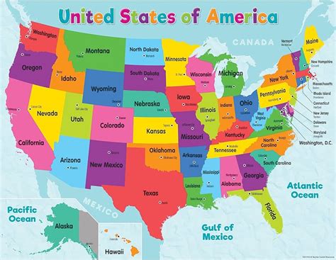 United States Map By States Gabbi Joannes