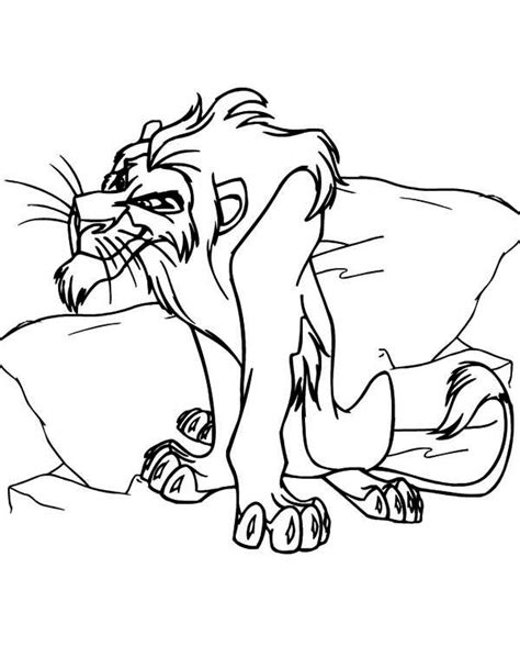 Scar coloring pages are a fun way for kids of all ages to develop creativity, focus, motor skills and color recognition. Printable The Lion King Coloring Pages