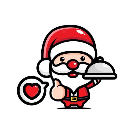 Premium Vector Cute Santa Claus Chef Design