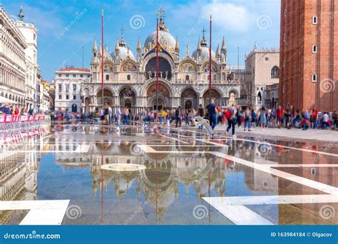 San Marco Square At Sunrise Venice Italy Editorial Stock Image