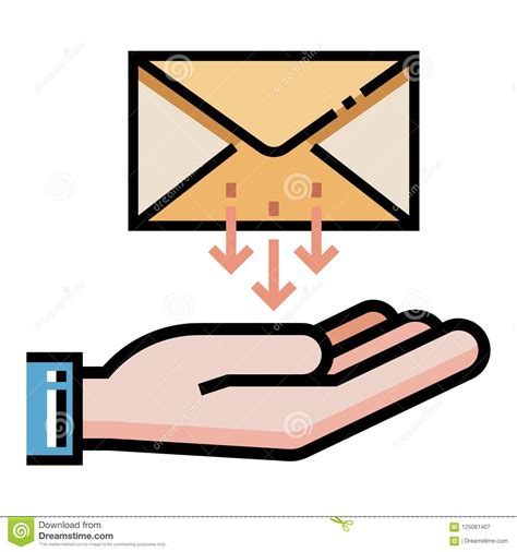 Receiver Linecolor Illustration Stock Vector Illustration Of Mail