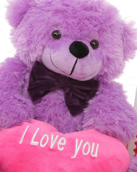 True Love Purple Teddy Bear Hug Care Package 18in Giant Teddy
