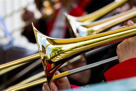 A Group Of Trombones Stock Image Image Of Chord Trombone 139955415